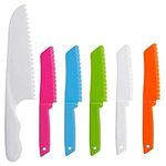 ONUPGO Plastic Kitchen Knife Set (6 Piece) - Chef Nylon Knife/Children's Cooking Knives, Kids Baking Knife for Fruit, Bread, Cake, Lettuce Knife, Salad Knife and Safe Kitchen Knife