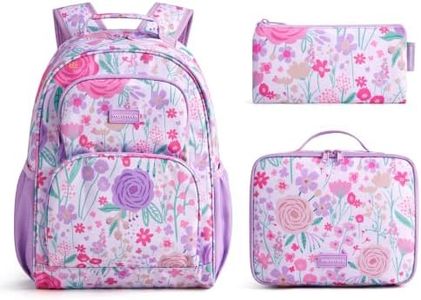 mommore Kids Backpack Set School Bookbag with Lunch Box for Boys Girls 7-10