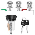 C-42-195 Ignition Switch Lock Cylinder & Door & Pickup Tailgate with Lock Pawl Lever Set w/2 Keys for Ford F-Series F150 1997-2003, F250 & F350 1998-2004, Replace# LC6177+DL5885+597638 (No Chip)