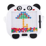 BitFeex Plastic Magnetic Slate Magnetic Drawing Board For Kids Doodle Board Magnetic Beads Pen Drawing Board Dot Art Educational Travel Toys For 2 3 4 5 6 7 8 Yr Old Boys Girl(Panda Slate),Multicolor