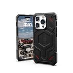 UAG Case Compatible with iPhone 15 Pro Case 6.1" Monarch Pro Kevlar Black Built-in Magnet Compatible with MagSafe Charging Premium Rugged Military Grade Dropproof Protective Cover by URBAN ARMOR GEAR