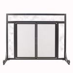 Pleasant Hearth Manchester (Petite Size) Fireplace Screen, Black