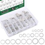 Keadic 470Pcs 18 Metric Sizes Automotive Washer Assortment Aluminum - M6 M8 M10 M12 M14 M16 M18 M20 M22 M24 (Kit 13)