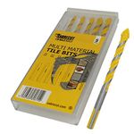 SabreCut SCTBA5 Multi-Material Tile Drill Bits Set for Ceramic Porcelain Granite Marble with Durable Storage Box