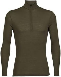 Icebreaker Merino Men's 175 Everyday Cold Weather Base Layer Thermal Long Sleeve Half Zip Top, Loden Green, Small