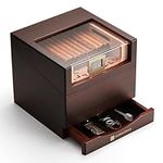 GLENCREAG Cigar Humidor Box for 55 