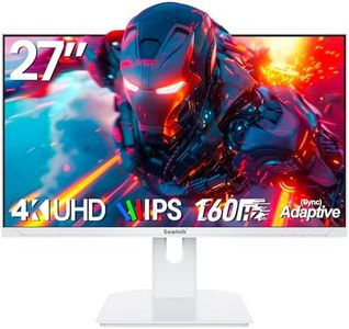 Gawfolk 27 Inch 4K Gaming Monitor 160Hz, White PC Computer Monitors UHD 3840 x 2160p, IPS Screen for Home & Office, Freesync, DP 1.4, HDMI 2.1, Eye Care