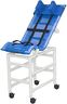 MJM International 191-LC-B-HB Reclining Bath Chair Large with Double Base and Head Bolster, 180 oz Capacity, 56" Height x 45" Length x 19.75" Width, Royal Blue