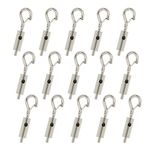 YQL Portable Hook & Eye Turnbuckle Tension for 1/16-3/32 Galvanized /304/316 Stainless Steel Cable Guide Wire Rope Light Hanging Suspension Accessories Pack-15