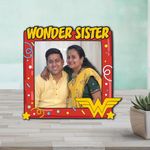 Bhai Please Wonder Sister Personalized Custom Photo Printed Fridge Magnet | Gift for Sister, Sis,| Birthday,Rakhi, Rakshabandhan Gift