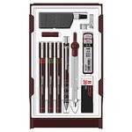 rOtring Isograph Technical Pen Master Set, 3 Fineliners (0.10mm, 0.30mm, 0.50mm), Mechanical Pencil (0.5mm), Compass & Accessories, 10-Piece Set in Case