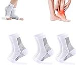 3Pairs Soothe Socks for Neuropathy Pain,Soothesocks for Neuropathy Women (Large-X-Large, white)