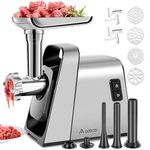 AAOBOSI 3000W Electric Meat Grinder, Electric Meat Mincer Machine with 2 Stainless Steel Blades & 4 Grinding Plates, Sausage Maker & Kibbe Kit for Home Use & Commercial Using