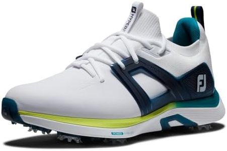 FootJoy Men's Hyperflex Previous Season Style Golf Shoe, White/Lime/Navy, 12