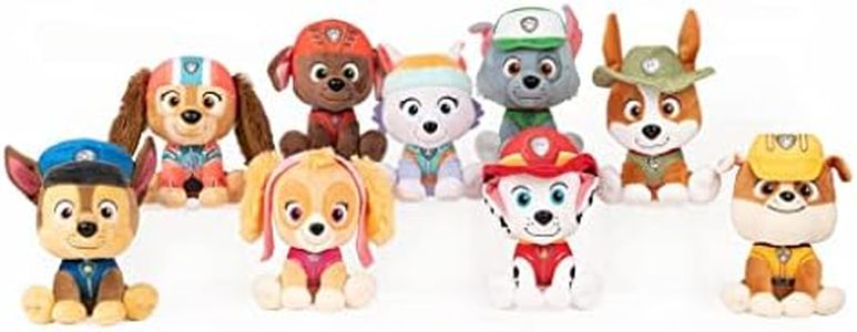 Paw Patrol 6 Inch Plush 9 Piece Bundle Chase Skye Marshall Liberty Rubble Tracker Zuma Everest Rocky