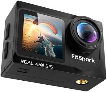 FitSpark Eagle i15 PRO MAX Real 4K30FPS Dual Touchscreen UHD WiFi Action Camera EIS 2.0 Bike Helmet Camera for Moto Vlogging & Youtubers with Sony Sensor