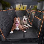 iBuddy Truck Back Seat Extender Dog Truck Seat Cover Stable Comfortable Dog Truck Hammock Bed for Trip Truck Seat Cover with Hard Bottom for Large Dogs Up to 400LB Protect Dogs Not Fall into Floor