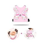 Yeelan 2 Pack Anti Lost Harness Rein Belt Strap & Anti-Lost Wrist Link Safety Band with 360°Rotation Leash Assistant for Toddler/Kids/Babies/Children(Butterfly Wings for Walking & 4.9ft Pink Rope)