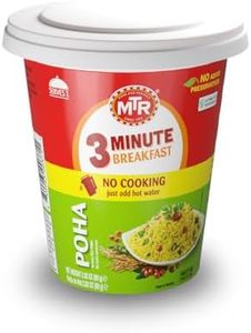MTR 3minute Poha - Ready-to-Cook Mix - Authentic Indian Food in Just 3 Minutes - 100% Vegetarian - No Added Preservatives - Just Add Hot Water - Quick & Easy ((Regular Poha Cuppa - 80g, Pack of 6)