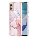 Dfjhure Motorola E13 Case Glitter Phone Case Marble Design Case Thin Slim Soft TPU Silicone Shockproof Bumper Protective Rubber Phone Cover Case for Motorola Moto E13- Rose gold