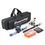 doorslay 2PCS Adult Kids Fishing Rod and Reel Combos, Telescopic Fishing Rod with 2.1m Adult Rod and 1.8m Kids Rod, Sets with Fishing Line, Fishing Lures Kit & Accessories and Carrier Bag