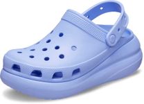 Crocs Unisex-Adult Classic Crush Clogs | Platform Shoes, Moon Jelly, 9 Women/7 Men