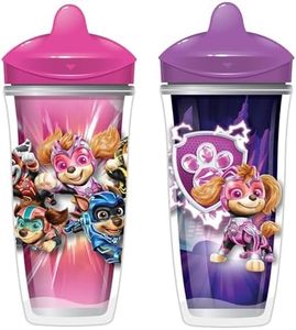 Playtex Baby Sipsters Stage 3 PAW Patrol Spout Cups, Spill-Proof, Leak-Proof, Break-Proof - Pink & Purple, 9 Oz, 2 Count