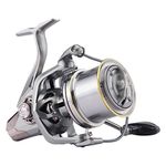 HAUT TON Spinning Reel NGK-9000 Advanced Version，17+1BB Graphite Frame Surf Fishing Reels,4.8:1 Gear Ratio 55lbs Max Drag Medium Long Casting Inshore & Offshore Saltwater Monster Fish.