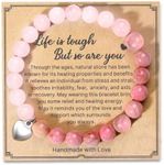 CHICING Get Well Soon Gifts for Women,Natural Stone Healing Bracelet, Inspirational Gifts for Women Teen Girls