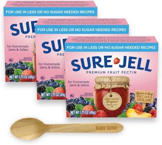 Sure Jell Low Sugar Pectin for Canning - Pack of 3, Sure Jell Fruit Pectin 1.75 oz Boxes for Low or No Sugar Jams, Jellies, and Preserves - Bundled with Daily Gemz Spoon