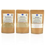 Healing Clay Detox Kit No. 2 - Bentonite 250g / Zeolite 250g / Kaolin White Clay 150g