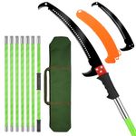 Pole Saw, Telescopic Tree Loppers Long Reach Tree Pruner Pruning Saw Branch Cutter 7-26ft Extendable Manual Pole Saw Garden Tools for Pruning and Trimming (8m/26ft)