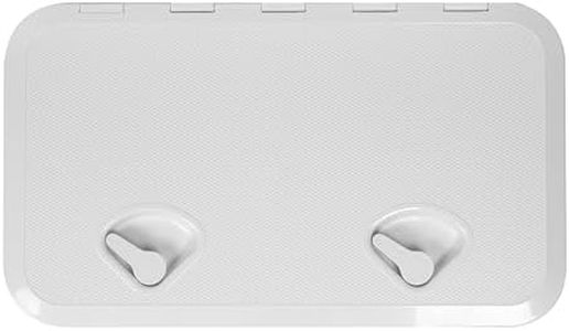 HECASA Marine Deck Boat Deck Access Hatch & Lid 24" x 14" with Non Slip Surface - White Rectangle(606mm x 353mm) 180 Hinge Strong Recessed Marine Caravan RV