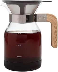 Primula Park Set with Permanent Reusable Removable Filter Coffee Dripper Pour Over Maker Brewer Pot, Borosilicate Glass, Easy to Use and Clean, 36 oz