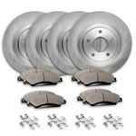 Apex One Premium OE (Original Equipment) Front + Rear Rotors with Ceramic Brake Pads AP248143