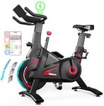 YESOUL Indoor Exercise Bike for Home, Stationary Bike with Silent Magnetic Resistance, 300lbs Capacity, Stable Triangle Frame, Adjustable Resistance & Smart App with Scenic Rides and Live Classes