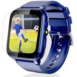 iCHOMKE Smart Watch for Kids, Girls Boys Smartwatch with 26 Games Camera Video Recorder and Player, Pedometer Calendar Flashlight, Audio Book etc., Gifts for 4-12 Years Children (Blue)
