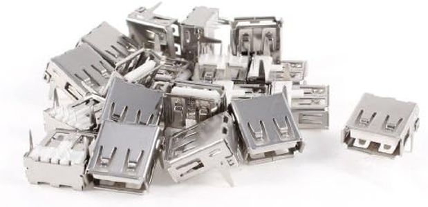 uxcell® 20 Pcs USB Female Type A Port 4-Pin DIP 90 Degree Jack Socket Connector