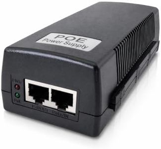 30W Gigabit PoE Injector, IEEE 802.3at/af Compliant, 48V 0.65A PoE Power Supply for IP Camera Wireless AP VoIP Phone 1000Mbps PoE Injector Adapter with 100m Transmission Surge Protection