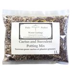 Patio Perfect WC - Cactus and Succulent Potting Mix - 1L, 2L, 4L | with Vegan Worm Castings and Two Types of Rock Dust
