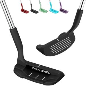 MAZEL Chipper Club Pitching Wedge for Men & Women,36/45 Degree - Save Stroke from Short Game,Right Hand (Black, 45 Degree)