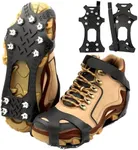 Ice Cleats for Shoes and Boots,Silicone Crampons,11 Stainless Shoe Spikes for Snow and ice,Heavy Duty Traction for Hiking,Climbing &Mountaineering,Ice Fishing (Ultra-Cold -45°C, Easy On/Off，Unisex)