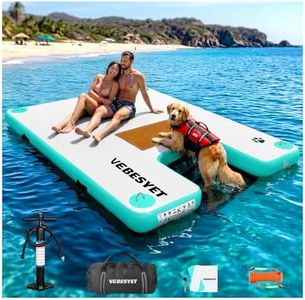 VEBESYET Inflatable Floating Dock for Adults & Dogs, 6-Inch Platform