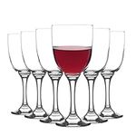 Argon Tableware 12 Piece Campana Red Wine Glasses Set - Vintage Stemware Goblets - 365ml