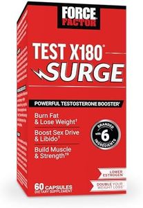 Force Factor Alpha King Surge Testosterone Booster for Men, Testosterone Supplement to Help You Build Muscle and Strength, Burn Fat, Lose Weight, Lower Estrogen, and Enhance Performance, 60 Capsules