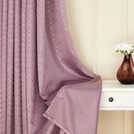 Amazon Basics - Room Darkening Blackout Door Curtains, 100% Room Darkening | 7 Feet |Set of 2| Embossed | Self Deisgn |for Living Room and Bedroom | 115cmx 210cm, Color- Wine