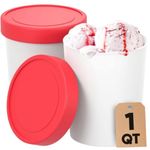 StarPack Home Ice Cream Freezer Storage Containers Set of 2 with Silicone Lids