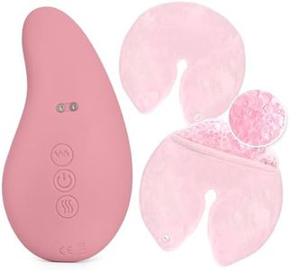 IDEALY - Lactation Massager- Breastfeeding Essentials Support Kit for Nursing Moms - Vibrating Lactation Massager with Heat and Breast Therapy Pads: Improve Milk Flow and Relieve Clogged Ducts