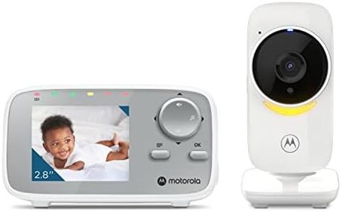 Motorola Nursery VM482ANXL - Video Baby Monitor - Camera - Infrared Night Vision - High Sensitive Microphone, White/Silver