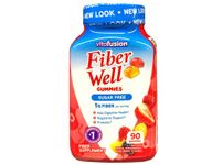 Vitafusion Fibre Well Adult Supplement Gummies, 10g of Fibre, 90 Count (22-day supply), Packaging may vary.